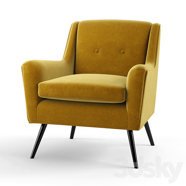 Kelly_Hoppen Oliver Chair 3ds Max - thumbnail 1