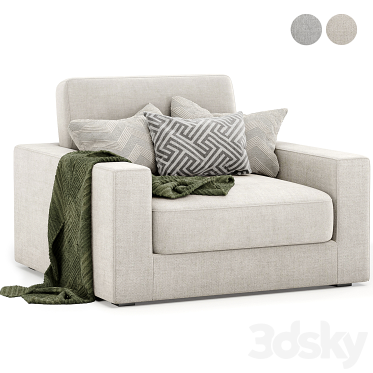 kelsey armchair 3DS Max Model - thumbnail 1