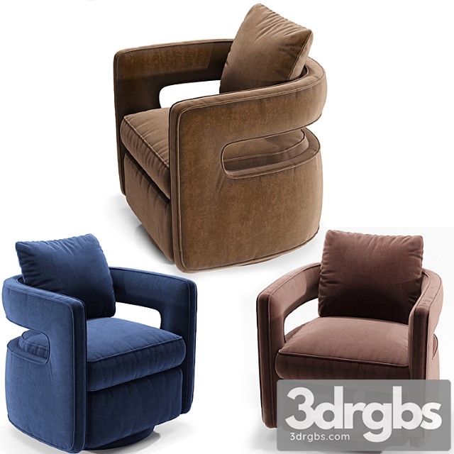 Kennedy Navy Swivel Chair 3dsmax Download - thumbnail 1