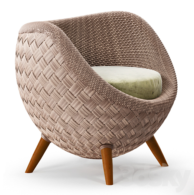 KENNETH COBONPUE – LUNA ARMCHAIR 3DSMax File - thumbnail 1