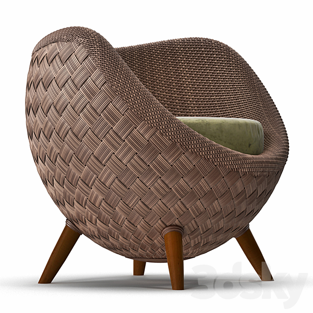 KENNETH COBONPUE – LUNA ARMCHAIR 3DSMax File - thumbnail 2