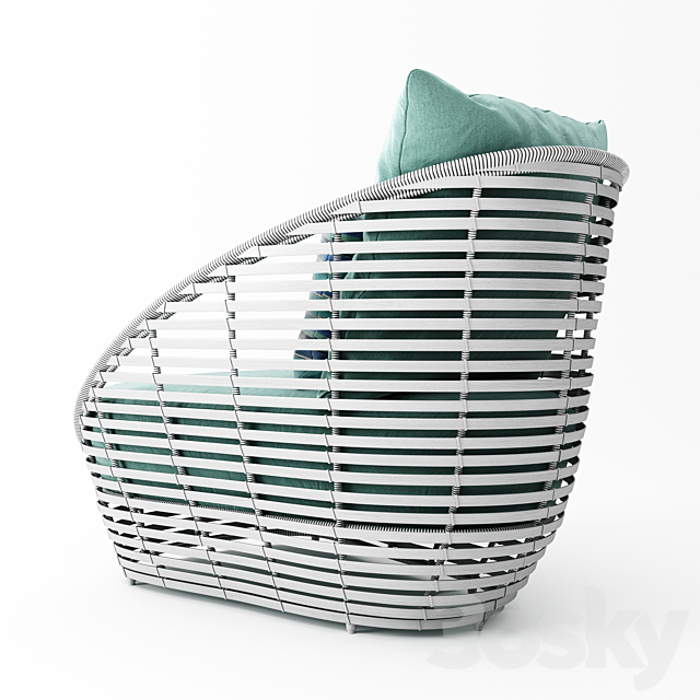 Kenneth Cobonpue Oasis Lounge Chair 3DS Max Model - thumbnail 2