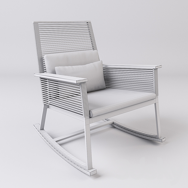 Kettal Landscape Rocking chair 3DS Max Model - thumbnail 2