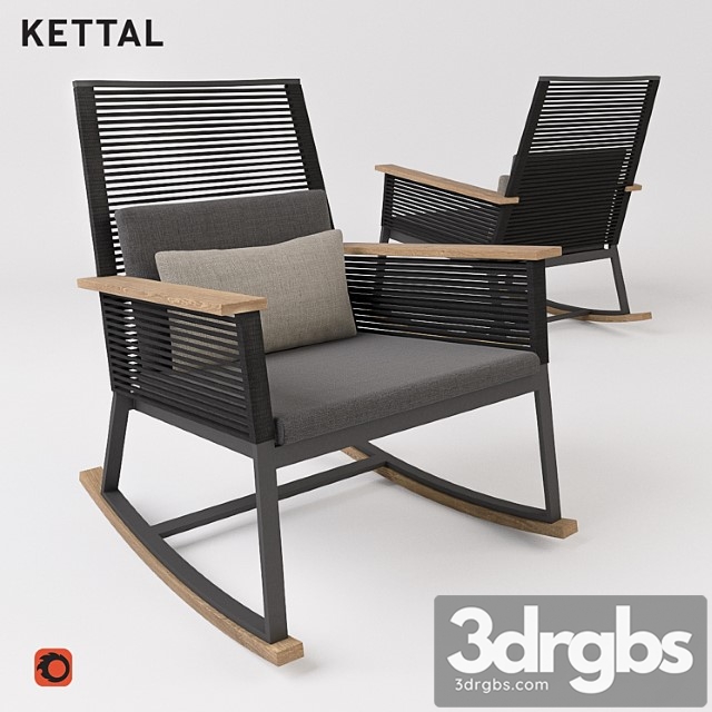 Kettal Landscape Rocking Chair 3dsmax Download - thumbnail 1