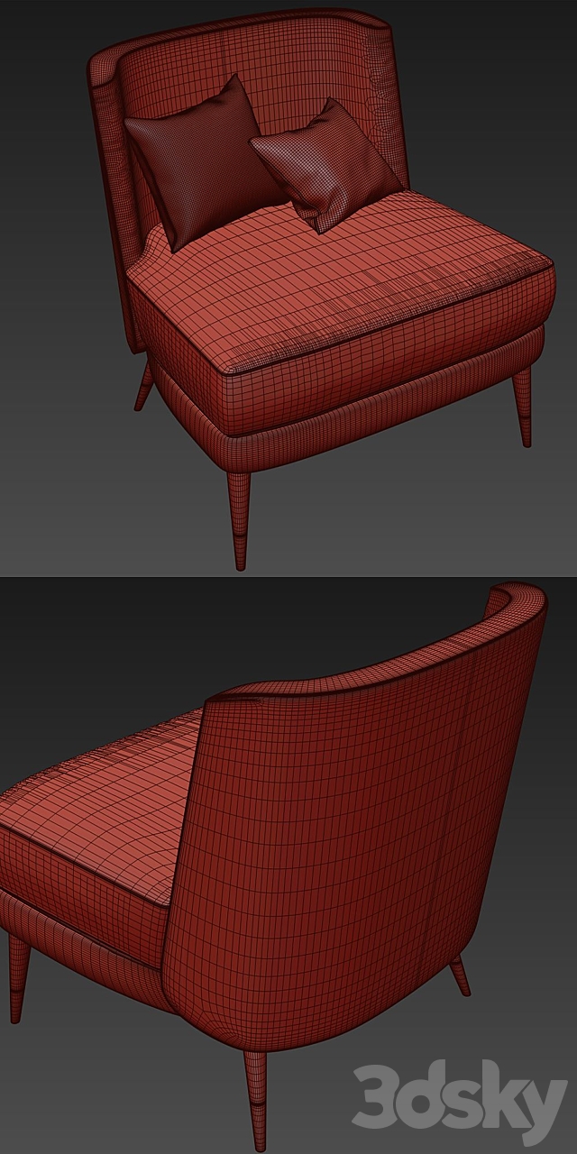 Key West armchair from Capital 3DS Max Model - thumbnail 3