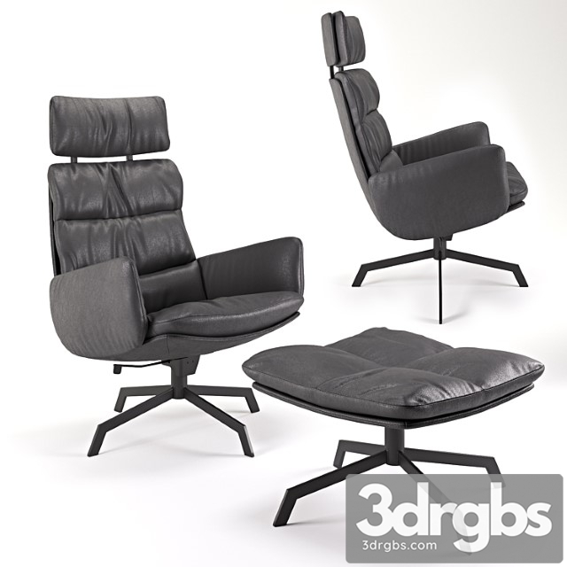 Kff arva lounge armchair 3dsmax Download - thumbnail 1