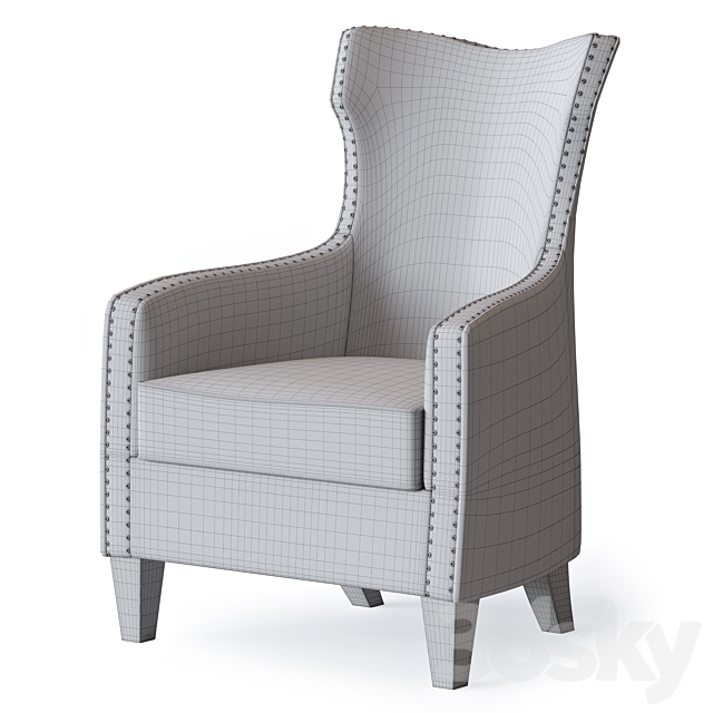 Kiango Armchair 3ds Max - thumbnail 2