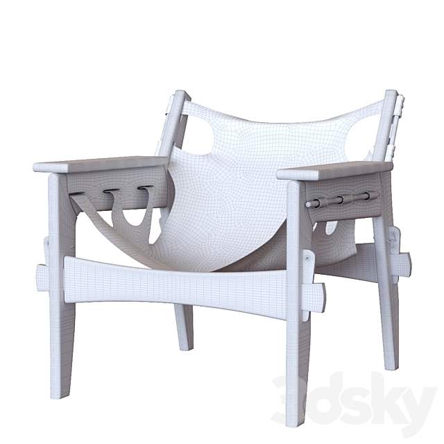 Kilin armchair by Sergio Rodrigues 3DS Max Model - thumbnail 2