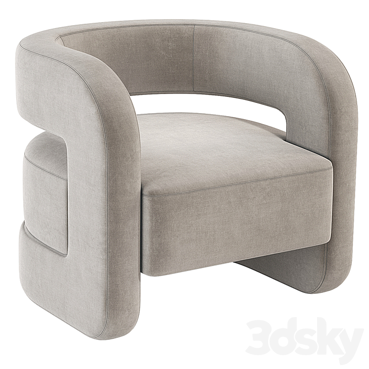 Kirby Chair Mitchell Gold Bob Williams 3DS Max - thumbnail 1