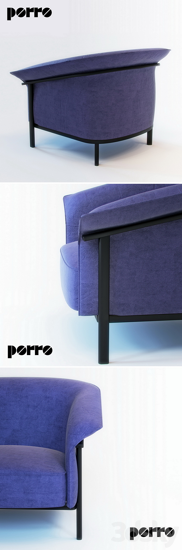 Kite chair by Porro 3DS Max Model - thumbnail 2