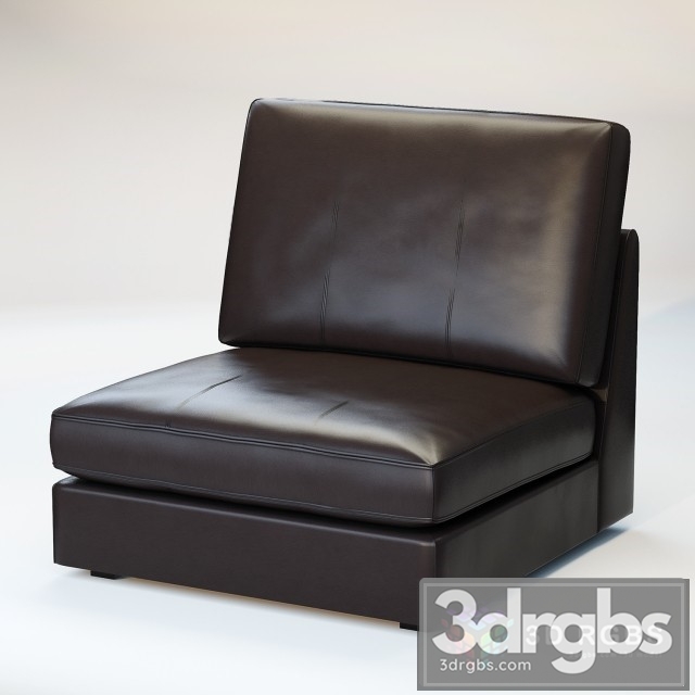 Kivik Leather Black Armchair 3dsmax Download - thumbnail 1