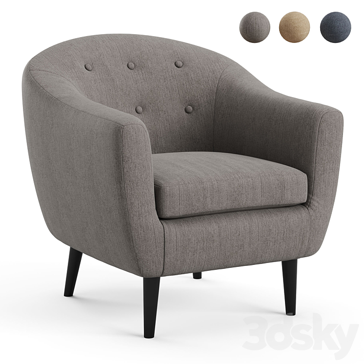 Klorey Chair Ashley Furniture 3DS Max - thumbnail 1