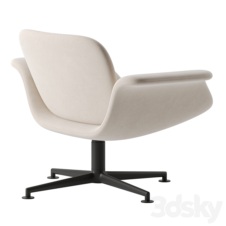 KN01 Swivel Lounge Chair by Knoll 3DS Max Model - thumbnail 2