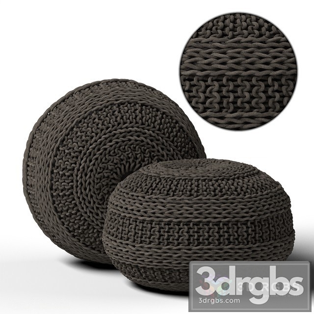 Knitted Pouf 3dsmax Download - thumbnail 1