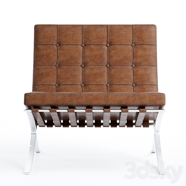 Knoll barcelona chair 3DS Max - thumbnail 2