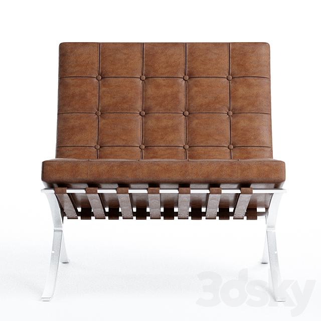 Knoll barcelona chair 3DSMax File - thumbnail 2