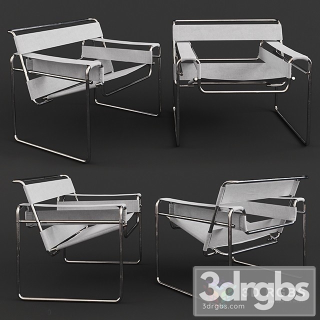 Knoll Marcel Breuer Wassily Armchair 3dsmax Download - thumbnail 1