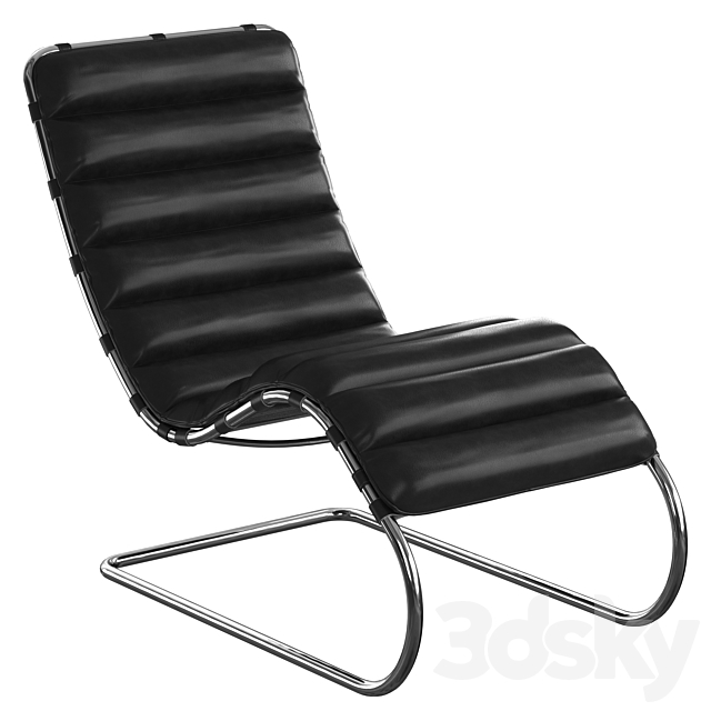 Knoll Mr Lounge Chaise Longue 3DS Max Model - thumbnail 3