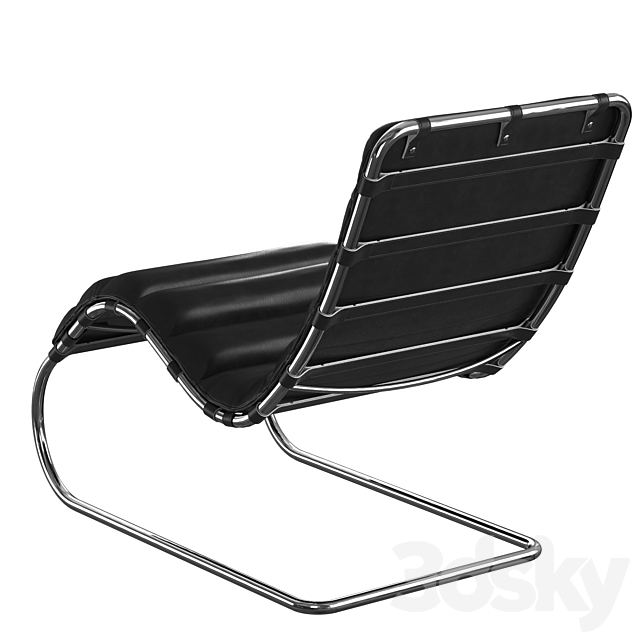 Knoll Mr Lounge Chaise Longue 3DS Max Model - thumbnail 4