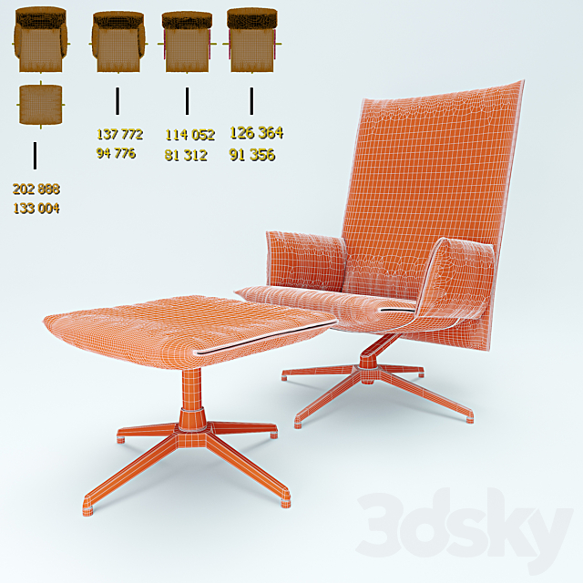 Knoll_Pilot Chair 3ds Max - thumbnail 3