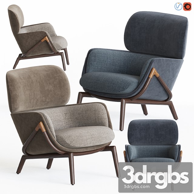 Kooku Elysia Lounge Chair 1 3dsmax Download - thumbnail 1