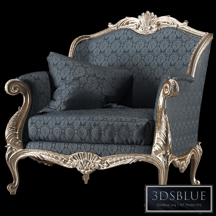 kosovart rococo armchair 3DS Max - thumbnail 3