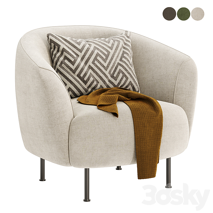 Kragelund Gran Armchair 3DS Max Model - thumbnail 1