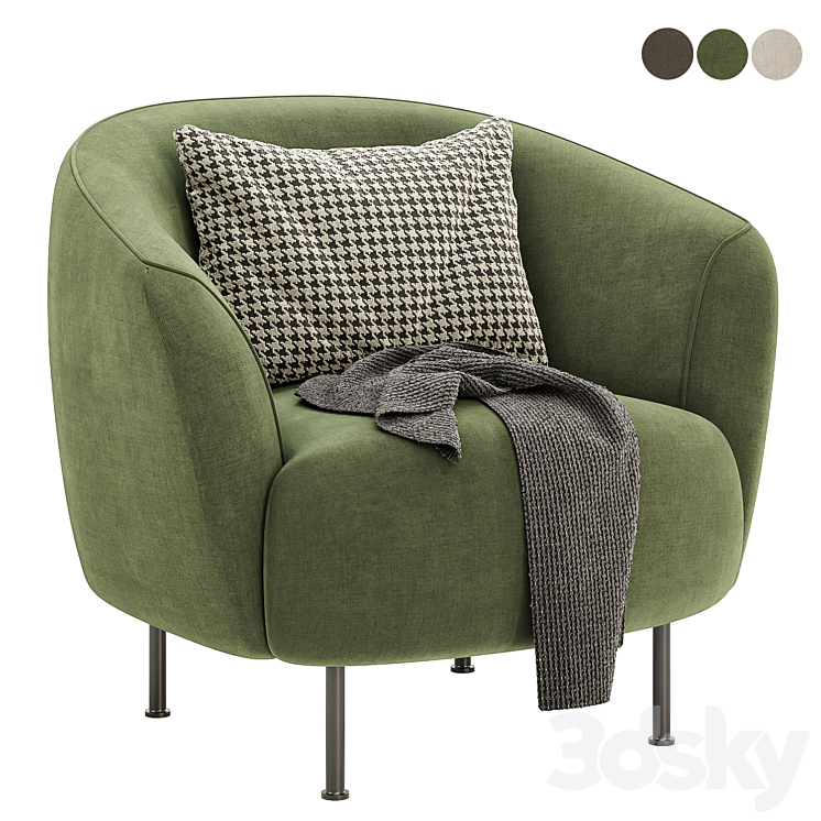 Kragelund Gran Armchair 3DS Max Model - thumbnail 2