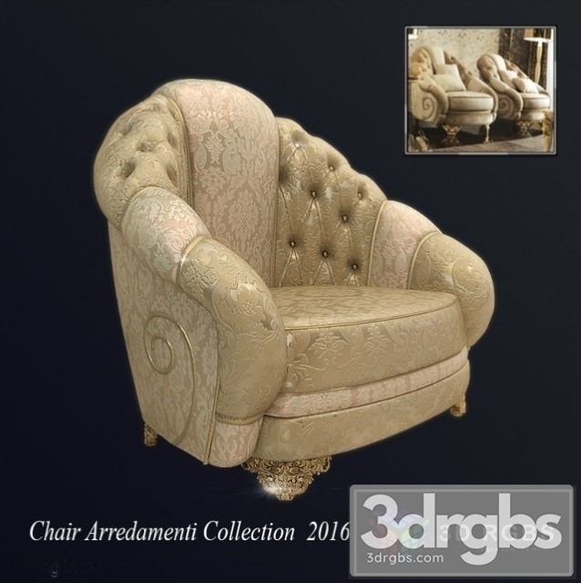 Kreslo Arredamenti Armchair 3dsmax Download - thumbnail 1