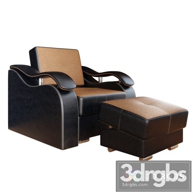 Kreslo Milan Armchair 3dsmax Download - thumbnail 1