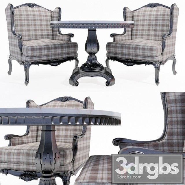 Kreslo Stol Armchair 3dsmax Download - thumbnail 1