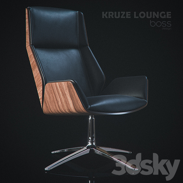 Kruze Lounge armchair by David Fox 3DSMax File - thumbnail 1