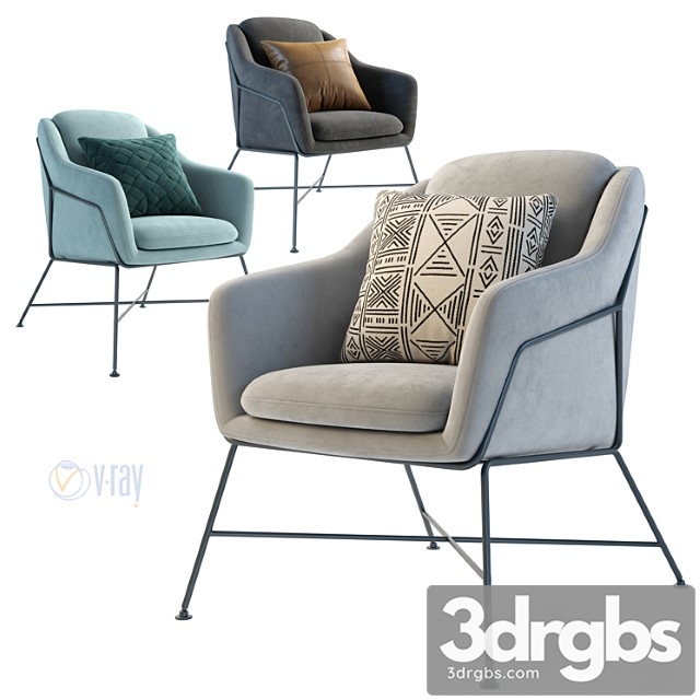 La forma. armchair brida 3dsmax Download - thumbnail 1