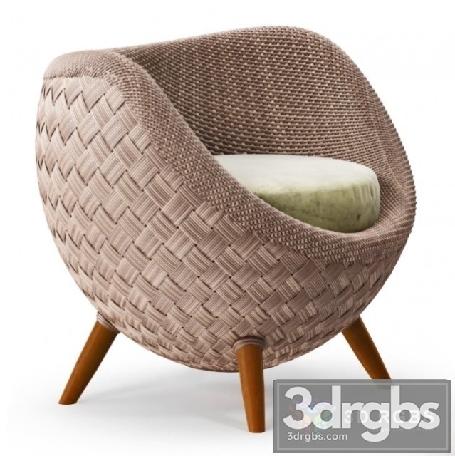 La Luna Easy Armchair 3dsmax Download - thumbnail 1