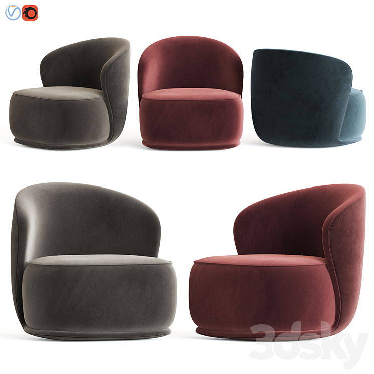 La Pipe Lounge Chair 3DS Max - thumbnail 1