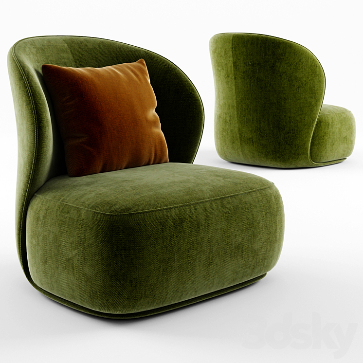 La Pipe Lounge Chair 3DS Max - thumbnail 1