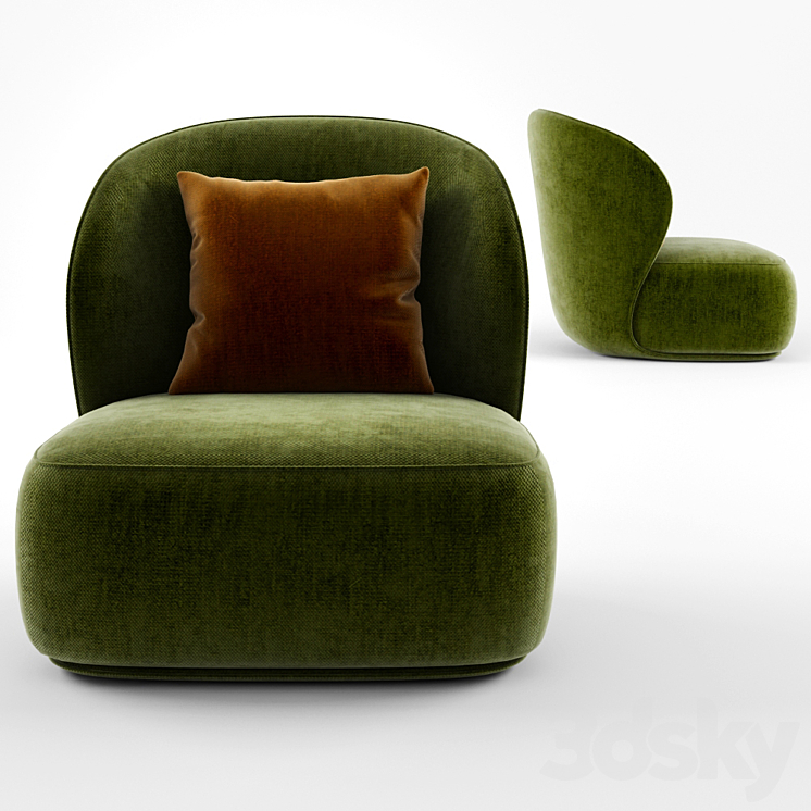 La Pipe Lounge Chair 3DS Max - thumbnail 2