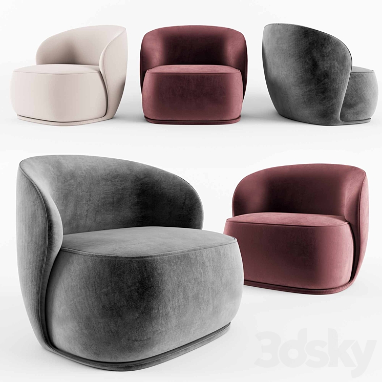 La Pipe Lounge Chair 3DS Max - thumbnail 1