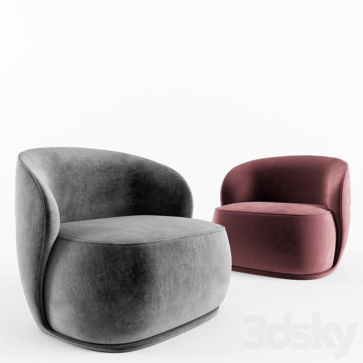 La Pipe Lounge Chair 3DS Max - thumbnail 2