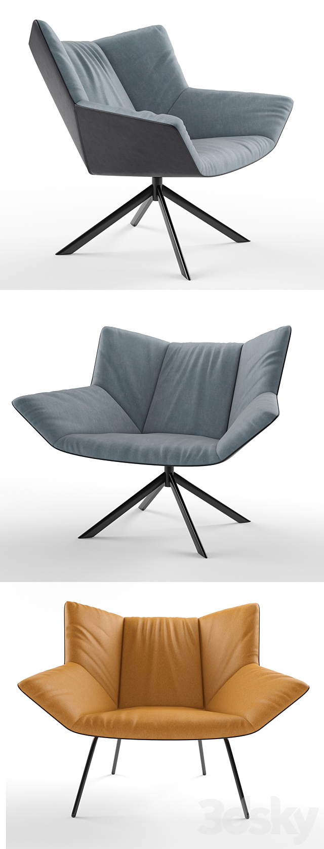 Label. Armchair Gustav. 3DS Max Model - thumbnail 2