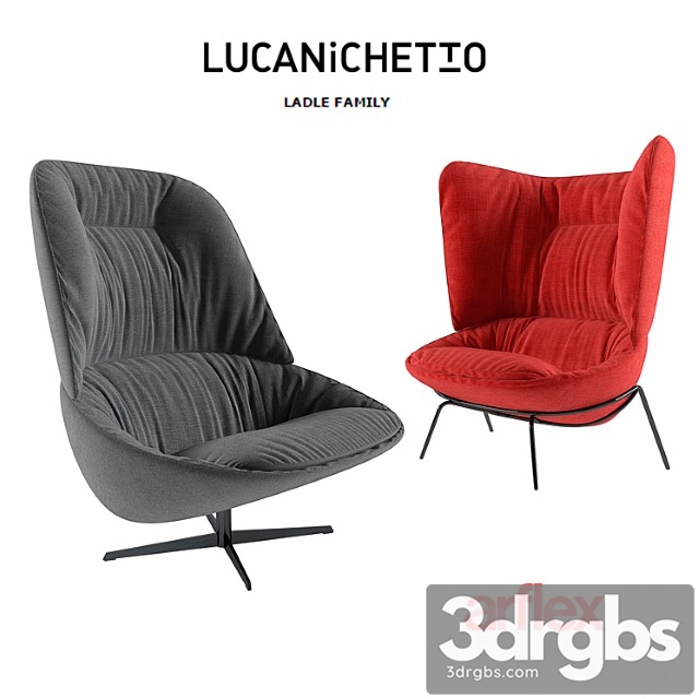 Ladle Family Lounge Chairs 3dsmax Download - thumbnail 1