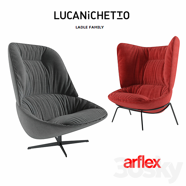 LADLE FAMILY Lounge chairs 3DSMax File - thumbnail 1