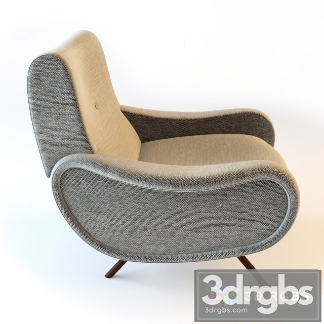 Lady Armchair 3dsmax Download - thumbnail 1