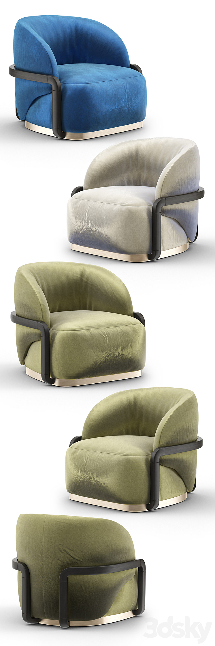 LADY PEACOCK Armchair 3DS Max - thumbnail 2