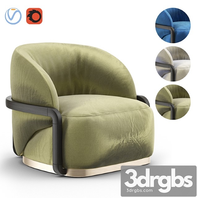 Lady peacock armchair 3dsmax Download - thumbnail 1