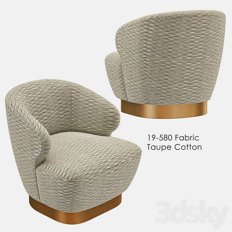 LAMBERT Swivel Chair BAU3103C 3DS Max - thumbnail 2