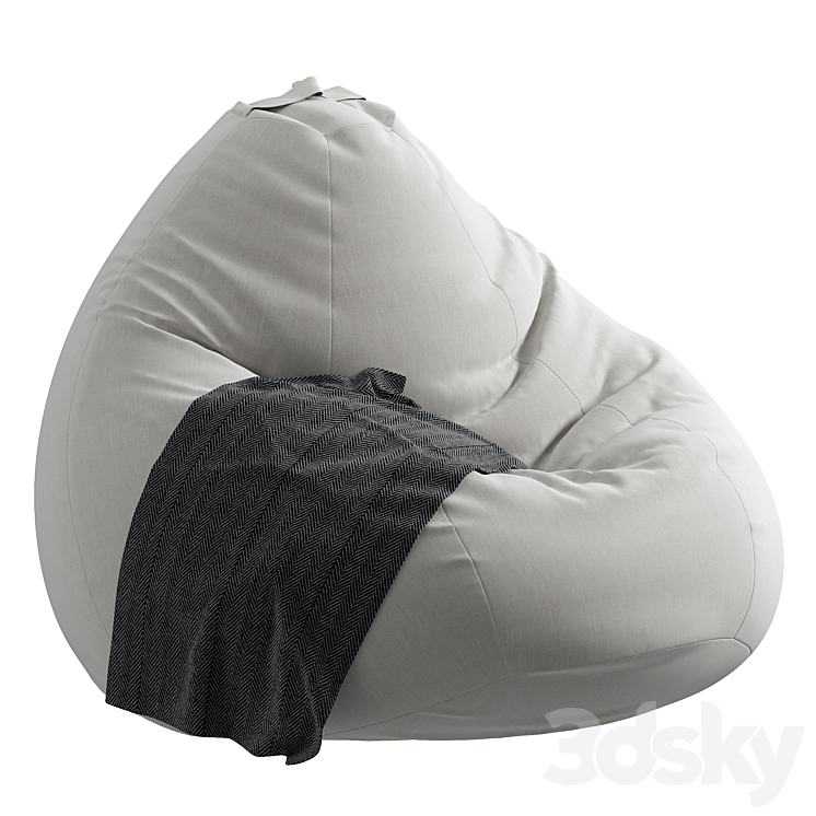 Large BeanBag Cover beanbag chair 2 3DS Max Model - thumbnail 2