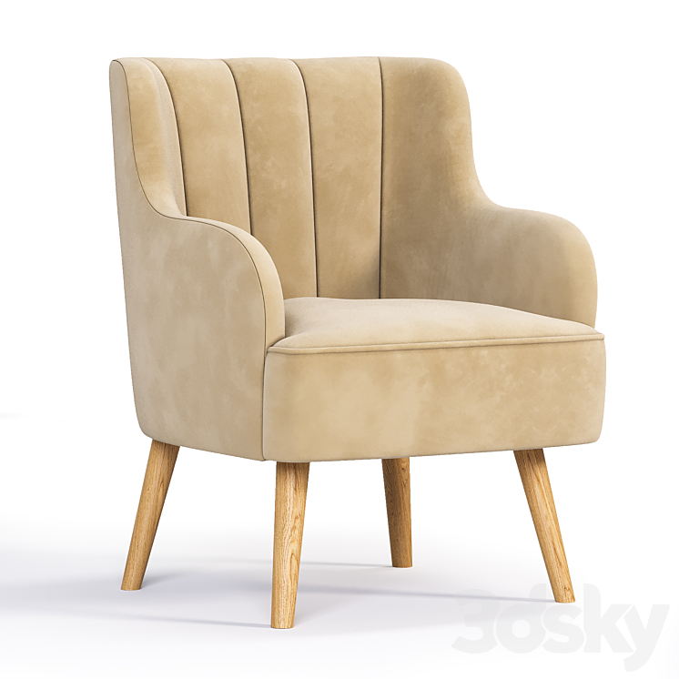 Larni Armchair 3DS Max Model - thumbnail 2