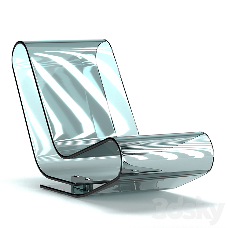 LCP chaise longue (crystal) 3DS Max - thumbnail 1