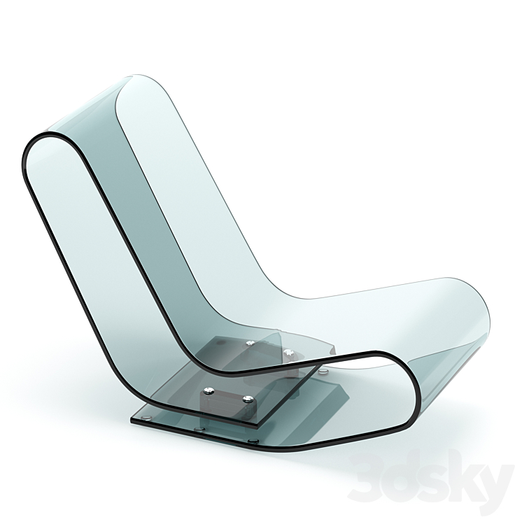 LCP chaise longue (crystal) 3DS Max - thumbnail 2